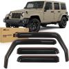 Nilight in Channel Rain Guards for Gladiator 2020 2021 2022 2023 Window Deflectors, Vent Window Visors-4PCS(Wrangler JK 2007-2018)