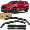 Nilight in-Channel Window Visors for Chevrolet (Chevy) Malibu 2016 2017 2018 2019 2020 2021 2022 2023 2024, Window Rain Guards, Original Window Deflectors-4PCS(Chevy Traverse 2018-2024)