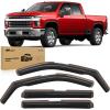 Nilight in-Channel Window Visors for Chevrolet (Chevy) Malibu 2016 2017 2018 2019 2020 2021 2022 2023 2024, Window Rain Guards, Original Window Deflectors-4PCS(Silverado 2500HD/3500HD 2020-2024 Crew Cab)