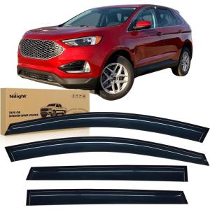 Nilight Tape On Rain Guards for Chevy Ford Honda Subaru Crosstrek Series(Ford Edge 2015-2024)