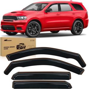 Nilight in Channel Rain Guards for Gladiator 2020 2021 2022 2023 Window Deflectors, Vent Window Visors-4PCS(Durango 2011-2024)