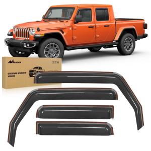 Nilight in Channel Rain Guards for Gladiator 2020 2021 2022 2023 Window Deflectors, Vent Window Visors-4PCS(Gladiator 2020-2023)