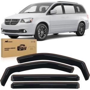 Nilight in Channel Rain Guards for Gladiator 2020 2021 2022 2023 Window Deflectors, Vent Window Visors-4PCS(Grand Caravan 2008-2023)