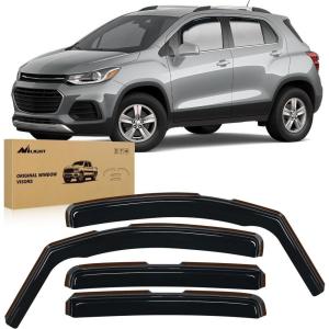 Nilight in-Channel Window Visors for Chevrolet (Chevy) Malibu 2016 2017 2018 2019 2020 2021 2022 2023 2024, Window Rain Guards, Original Window Deflectors-4PCS(Chevy Trax 2014-2023)