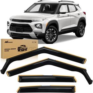Nilight in-Channel Window Visors for Chevrolet (Chevy) Malibu 2016 2017 2018 2019 2020 2021 2022 2023 2024, Window Rain Guards, Original Window Deflectors-4PCS(Chevy TrailBlazer 2021-2025)
