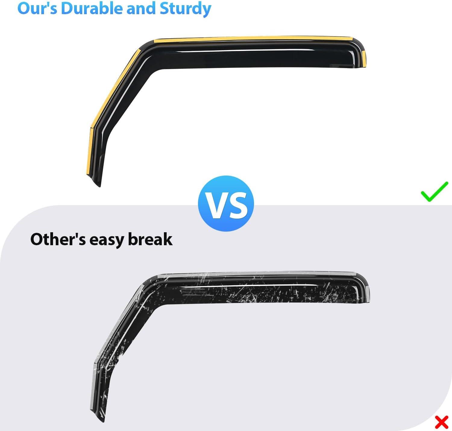 imageNilight Vent Window Visors for Ford F250 F350 F450 F550 Super Duty Crew Cab 2017 2018 2019 2020 2021 2022 2023 2024 inChannel Rain Guards Original Window Deflectors4PCSFord Maverick 20222024