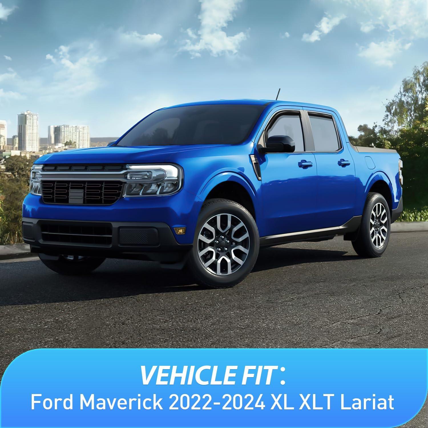 imageNilight Vent Window Visors for Ford F250 F350 F450 F550 Super Duty Crew Cab 2017 2018 2019 2020 2021 2022 2023 2024 inChannel Rain Guards Original Window Deflectors4PCSFord Maverick 20222024