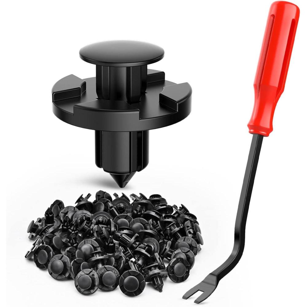 imageNilight 100PCS Nylon Bumper Rivet Fender Clips OEM Replaces Nissan 01553093210 8mm1PC Bonus Fastener RemoverFor Nissan Infiniti