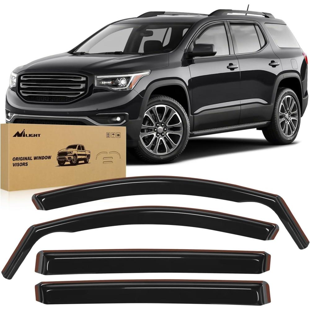 imageNilight Window Rain Guards for GMC Acadia 2017 2018 2019 2020 2021 2022 2023 Window Deflectors Vent Window Visors4 Pieces