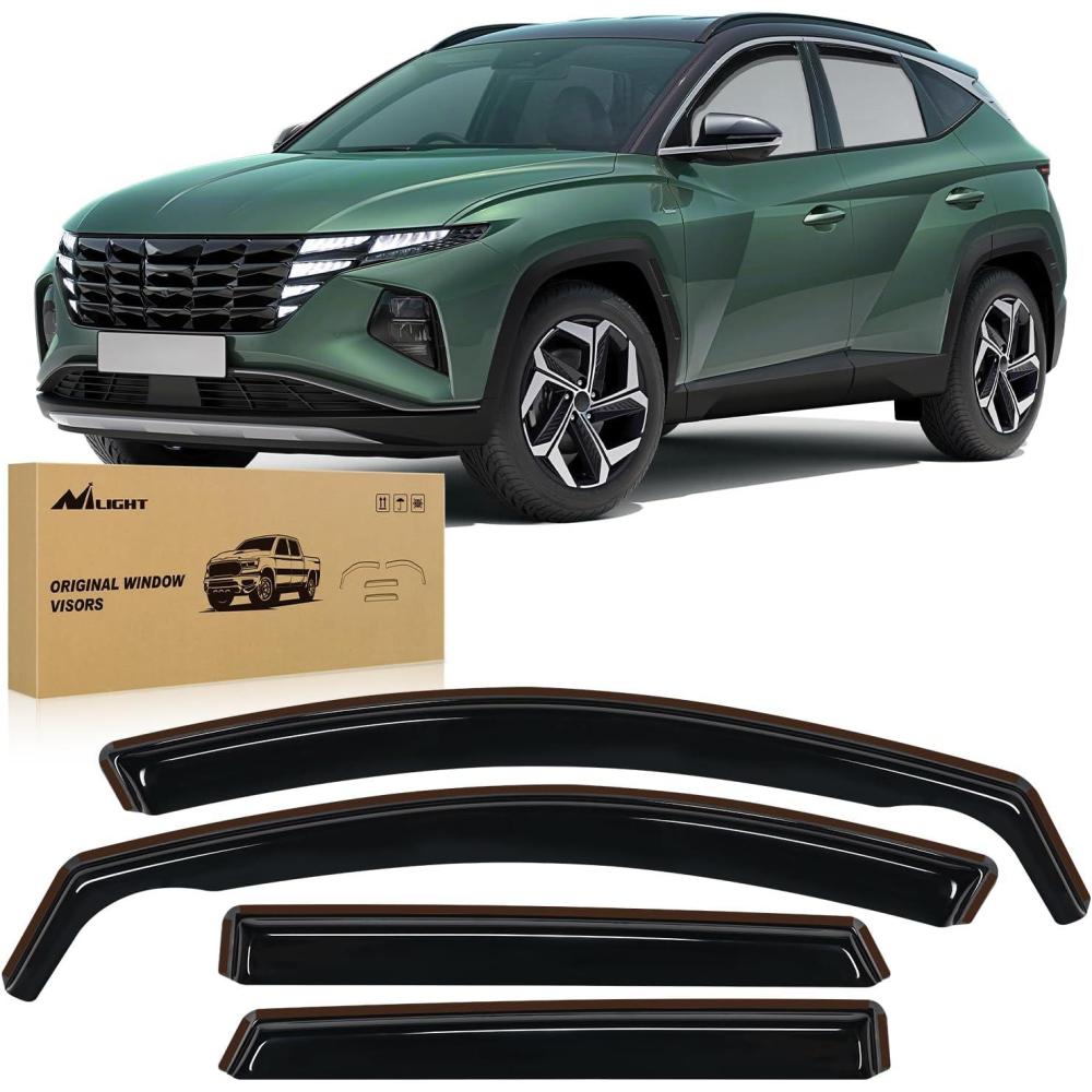 imageNilight inChannel Rain Guards for Honda Passport 2019 2020 2021 2022 2023 2024 2025 Vent Window Visors Original Window Deflectors4PCSHyundai Tucson 20212025