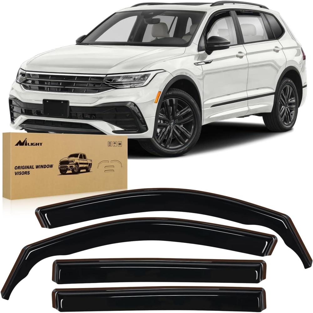 imageNilight inChannel Rain Guards for Honda Passport 2019 2020 2021 2022 2023 2024 2025 Vent Window Visors Original Window Deflectors4PCSVolkswagen Tiguan 20182025