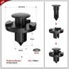 Nilight 100PCS Nylon Bumper Rivet Fender Clips OEM Replaces Nissan: 01553-093210 8mm,1PC Bonus Fastener Remover(For Nissan Infiniti)