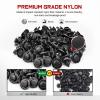 Nilight 100PCS Nylon Bumper Rivet Fender Clips OEM Replaces Nissan: 01553-093210 8mm,1PC Bonus Fastener Remover(For Nissan Infiniti)