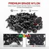Nilight 100PCS Nylon Bumper Rivet Fender Clips OEM Replaces Nissan: 01553-093210 8mm,1PC Bonus Fastener Remover(For Toyota)
