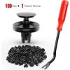 Nilight 100PCS Nylon Bumper Rivet Fender Clips OEM Replaces Nissan: 01553-093210 8mm,1PC Bonus Fastener Remover(For Toyota Lexus)