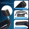Nilight in Channel Rain Guards for Ford F150 Raptor 2015-2020 Super Cab, F250 F350 F450 F550 Super Duty 2017 2018 2019 2020 2021 2022 2023 Super Cab Window Deflectors, Vent Window Visors-4PCS