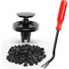 Nilight 100PCS Nylon Bumper Rivet Fender Clips OEM Replaces Nissan: 01553-093210 8mm,1PC Bonus Fastener Remover(For Toyota Lexus)