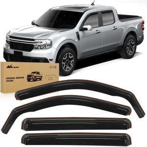 Nilight Vent Window Visors for Ford F250 F350 F450 F550 Super Duty Crew Cab 2017 2018 2019 2020 2021 2022 2023 2024, in-Channel Rain Guards, Original Window Deflectors-4PCS(Ford Maverick 2022-2024)