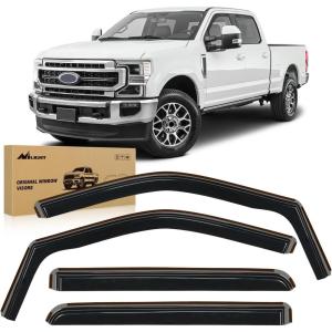 Nilight Vent Window Visors for Ford F250 F350 F450 F550 Super Duty Crew Cab 2017 2018 2019 2020 2021 2022 2023 2024, in-Channel Rain Guards, Original Window Deflectors-4PCS(Ford F250-F550 2017-2024)