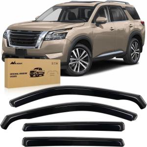 Nilight in-Channel Rain Guards for Frontier Crew Cab 2022 2023 2024 2025, Vent Window Visors, Original Window Deflectors-4PCS(Nissan Pathfinder 2022-2025)