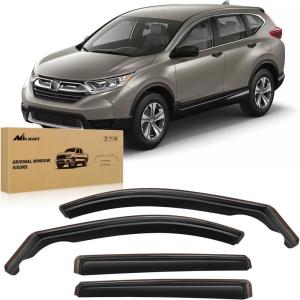Nilight in-Channel Rain Guards for Honda Passport 2019 2020 2021 2022 2023 2024 2025, Vent Window Visors, Original Window Deflectors-4PCS(Honda CRV 2017-2022)