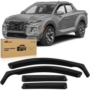 Nilight in-Channel Rain Guards for Honda Passport 2019 2020 2021 2022 2023 2024 2025, Vent Window Visors, Original Window Deflectors-4PCS(Hyundai Santa Cruz 2022-2025)