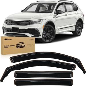 Nilight in-Channel Rain Guards for Honda Passport 2019 2020 2021 2022 2023 2024 2025, Vent Window Visors, Original Window Deflectors-4PCS(Volkswagen Tiguan 2018-2025)