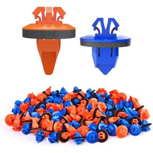 Nilight 100Pcs Rocker Moulding Clip &Wheel Flare Moulding Clip with Sealer Replace Toyota 75495-35010 75397-35010, 2 Years Warranty