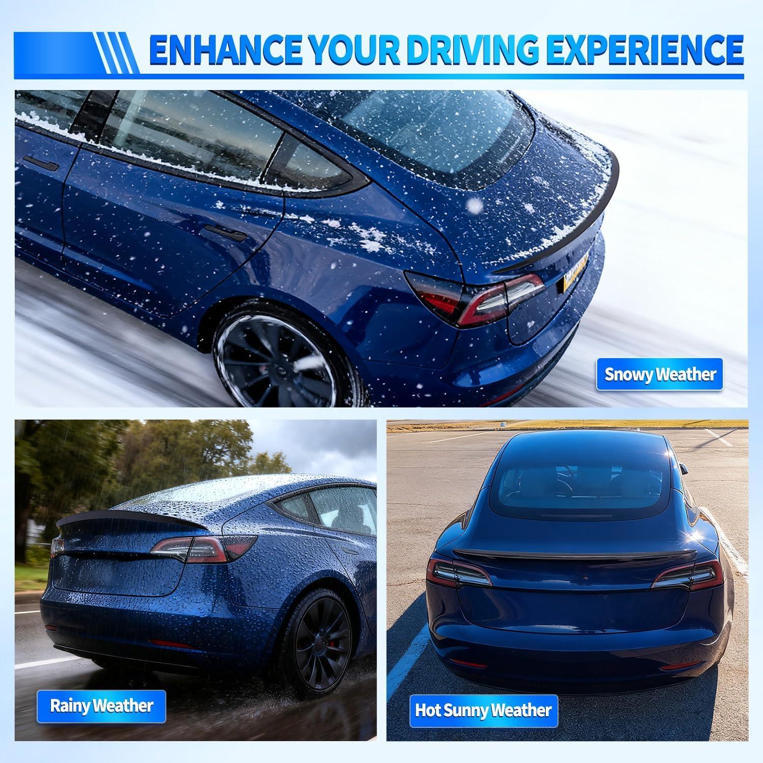 imageNilight Spoiler Fit for Tesla Model Y 2020 2021 2022 2023 2024 Spoilers for Cars Rear Spoiler Wing Sporty Rear Trunk Lip Exterior Accessories Easy NoDrill Installation ABS Carbon Fiber PatternTesla Model 3 20172023 Matte Carbon Fiber