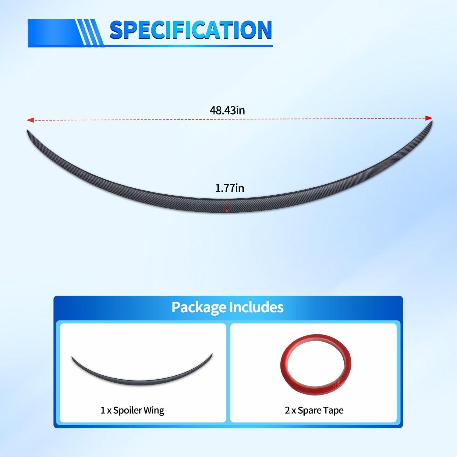 imageNilight Spoiler Fit for Tesla Model Y 2020 2021 2022 2023 2024 Spoilers for Cars Rear Spoiler Wing Sporty Rear Trunk Lip Exterior Accessories Easy NoDrill Installation ABS Carbon Fiber PatternTesla Model Y 20202024 Matte Carbon Fiber