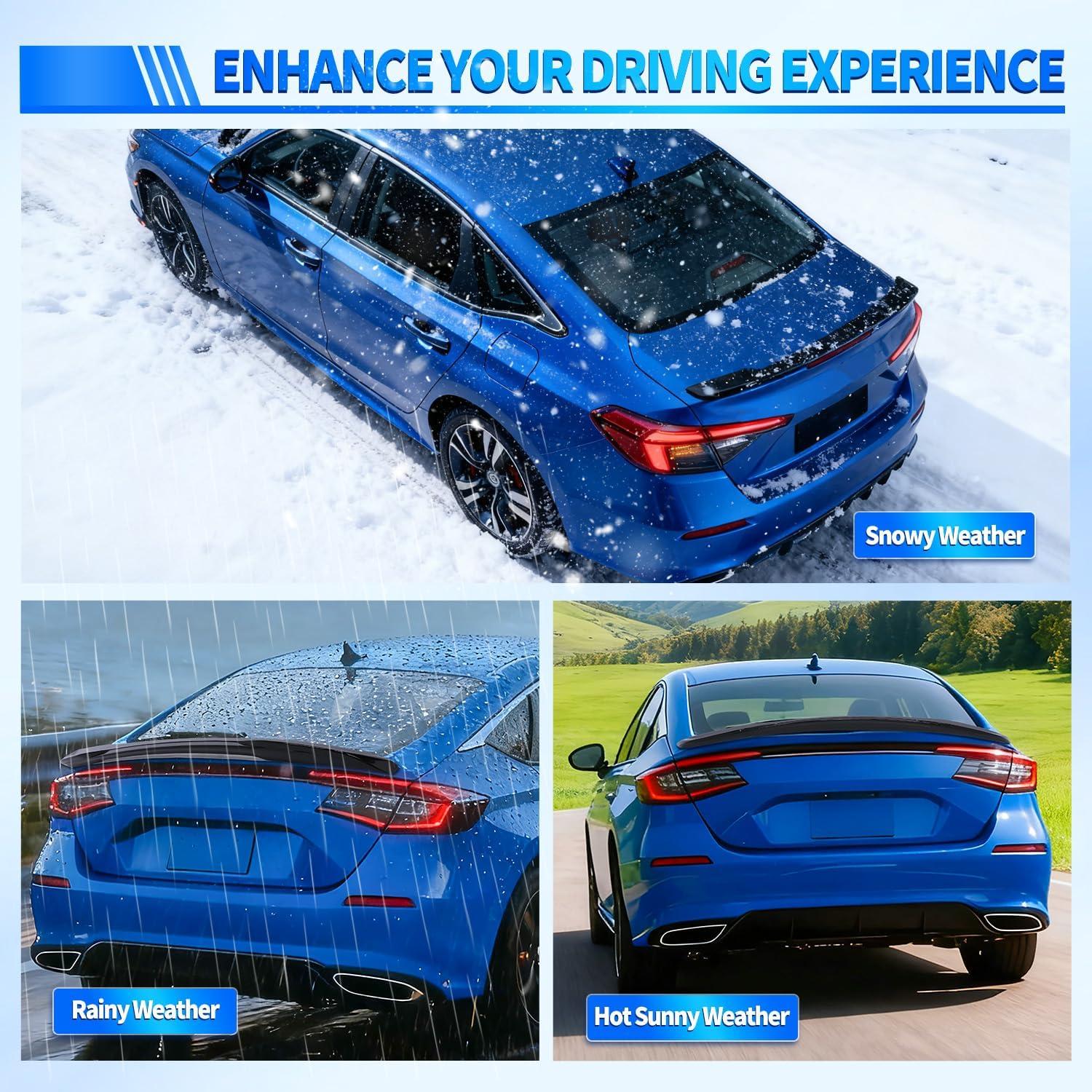 imageNilight Spoiler Fit for Tesla Model Y 2020 2021 2022 2023 2024 Spoilers for Cars Rear Spoiler Wing Sporty Rear Trunk Lip Exterior Accessories Easy NoDrill Installation ABS Carbon Fiber PatternHonda Civic Sedan 20222025 Glossy Black