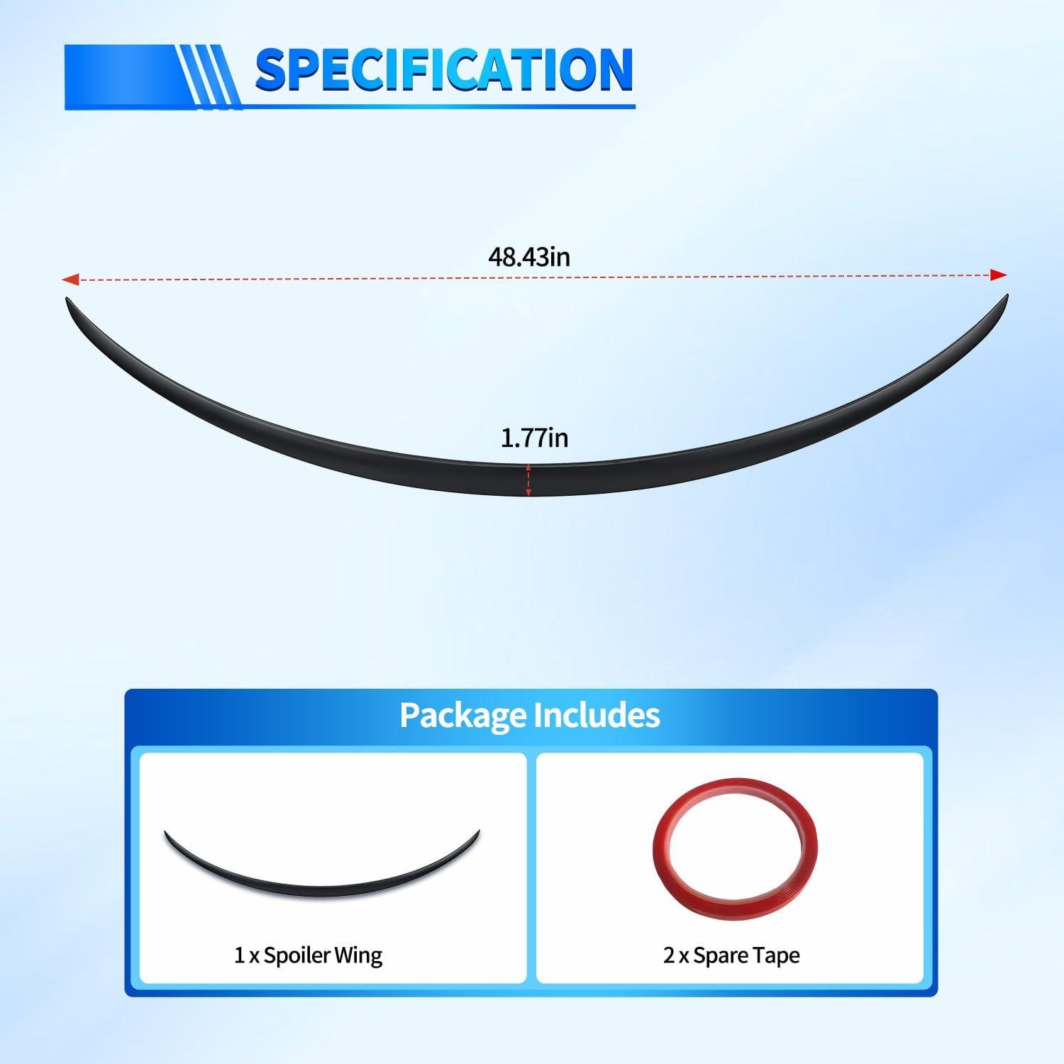 imageNilight Spoiler Fit for Tesla Model Y 2020 2021 2022 2023 2024 Spoilers for Cars Rear Spoiler Wing Sporty Rear Trunk Lip Exterior Accessories Easy NoDrill Installation ABS Carbon Fiber PatternTesla Model Y 20202024 Matte Black