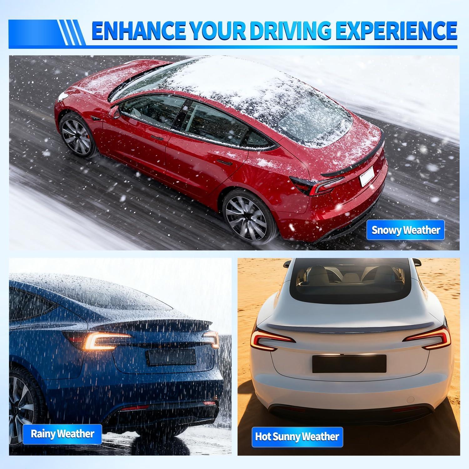 imageNilight Spoiler Fit for Tesla Model Y 2020 2021 2022 2023 2024 Spoilers for Cars Rear Spoiler Wing Sporty Rear Trunk Lip Exterior Accessories Easy NoDrill Installation ABS Carbon Fiber PatternTesla Model 3 Highland 2024 Matte Carbon Fiber