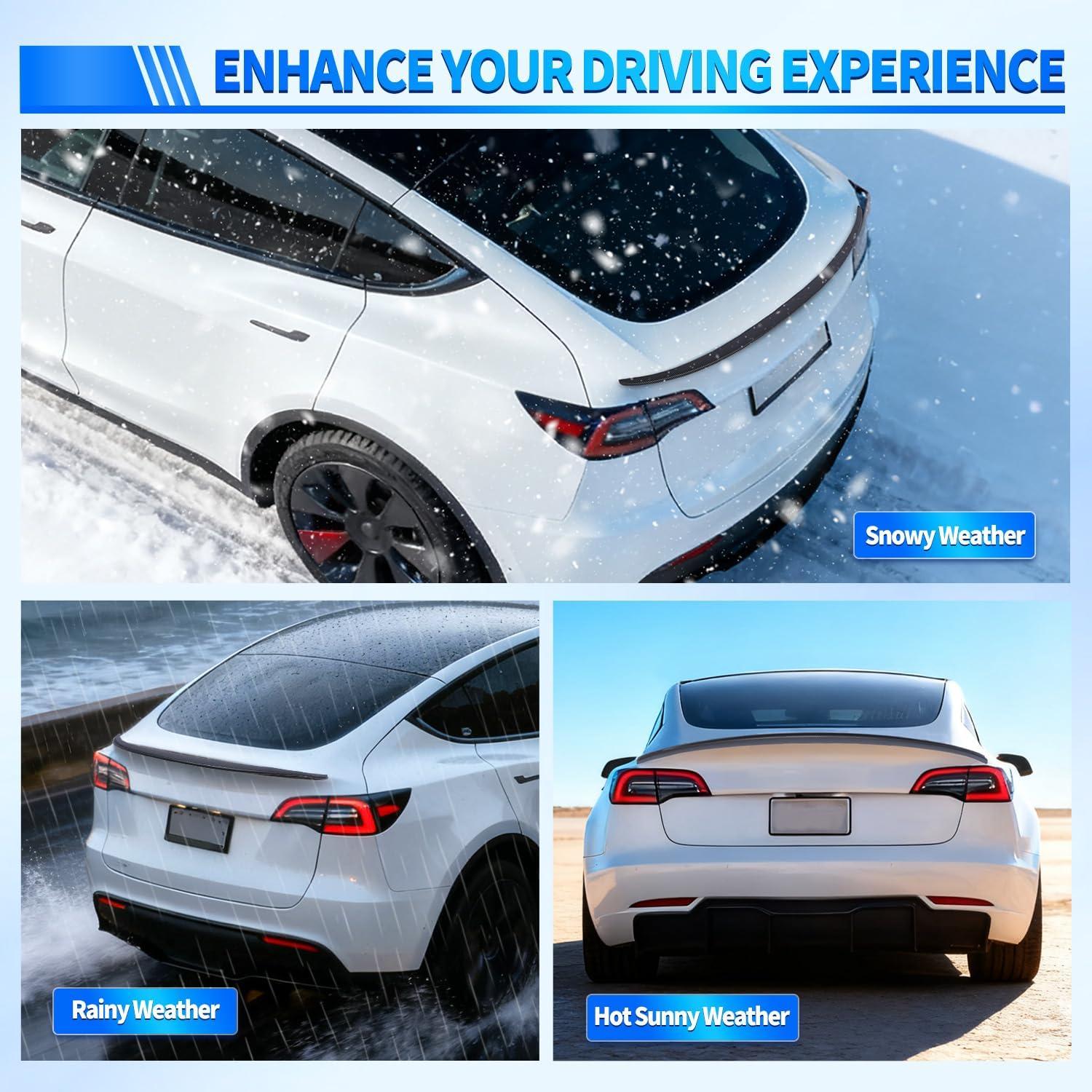 imageNilight Spoiler Fit for Tesla Model Y 2020 2021 2022 2023 2024 Spoilers for Cars Rear Spoiler Wing Sporty Rear Trunk Lip Exterior Accessories Easy NoDrill Installation ABS Carbon Fiber PatternTesla Model Y 20202024 Matte Carbon Fiber