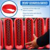 Nilight Grill Inserts fit for Jeep Wrangler Front Grille Mesh Inserts & Headlight Cover Set for JK JKU Unlimited Sports Sahara Freedom Rubicon 2007-2018 Clip-in Trim Exterior Accessories Red 9 Pcs(Jeep Wrangler JK 2007-2018  Red)