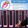 Nilight Grill Inserts fit for Jeep Wrangler Front Grille Mesh Inserts & Headlight Cover Set for JK JKU Unlimited Sports Sahara Freedom Rubicon 2007-2018 Clip-in Trim Exterior Accessories Red 9 Pcs(Jeep Wrangler JL 2018-2023  Pink)