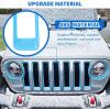 Nilight Grill Inserts fit for Jeep Wrangler Front Grille Mesh Inserts & Headlight Cover Set for JK JKU Unlimited Sports Sahara Freedom Rubicon 2007-2018 Clip-in Trim Exterior Accessories Red 9 Pcs(Jeep Wrangler JL 2018-2023  Blue)