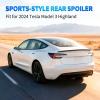 Nilight Spoiler Fit for Tesla Model Y 2020 2021 2022 2023 2024 Spoilers for Cars Rear Spoiler Wing Sporty Rear Trunk Lip Exterior Accessories Easy No-Drill Installation ABS Carbon Fiber Pattern(Tesla Model 3 Highland 2024 Glossy Carbon Fiber)