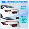Nilight Spoiler Fit for Tesla Model Y 2020 2021 2022 2023 2024 Spoilers for Cars Rear Spoiler Wing Sporty Rear Trunk Lip Exterior Accessories Easy No-Drill Installation ABS Carbon Fiber Pattern(Tesla Model 3 Highland 2024 Glossy Carbon Fiber)