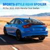 Nilight Spoiler Fit for Tesla Model Y 2020 2021 2022 2023 2024 Spoilers for Cars Rear Spoiler Wing Sporty Rear Trunk Lip Exterior Accessories Easy No-Drill Installation ABS Carbon Fiber Pattern(Honda Civic Sedan 2022-2025 Glossy Black)