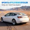 Nilight Spoiler Fit for Tesla Model Y 2020 2021 2022 2023 2024 Spoilers for Cars Rear Spoiler Wing Sporty Rear Trunk Lip Exterior Accessories Easy No-Drill Installation ABS Carbon Fiber Pattern(Tesla Model 3 2017-2023 Matte Carbon Fiber)