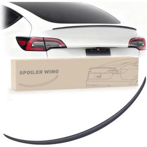 Nilight Spoiler Fit for Tesla Model Y 2020 2021 2022 2023 2024 Spoilers for Cars Rear Spoiler Wing Sporty Rear Trunk Lip Exterior Accessories Easy No-Drill Installation ABS Carbon Fiber Pattern(Tesla Model Y 2020-2024 Matte Carbon Fiber)