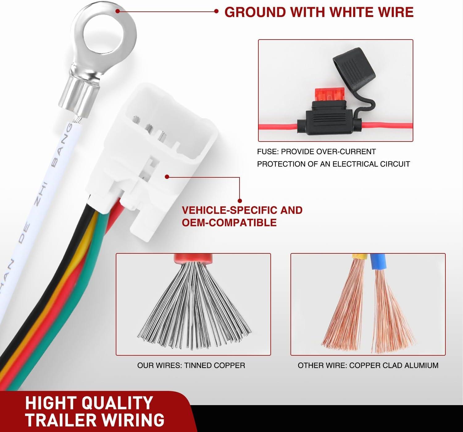 imageNilight 4 Pin Trailer Wiring Harness Kit 56040 Compatible with Subaru 2009 2010 2011 2012 2013 2014 2015 2016 2017 2018 2019 2020 2021 2022 2023 2024 Forester Outback XV Crosstrek Forester AscentSubaru 20092024