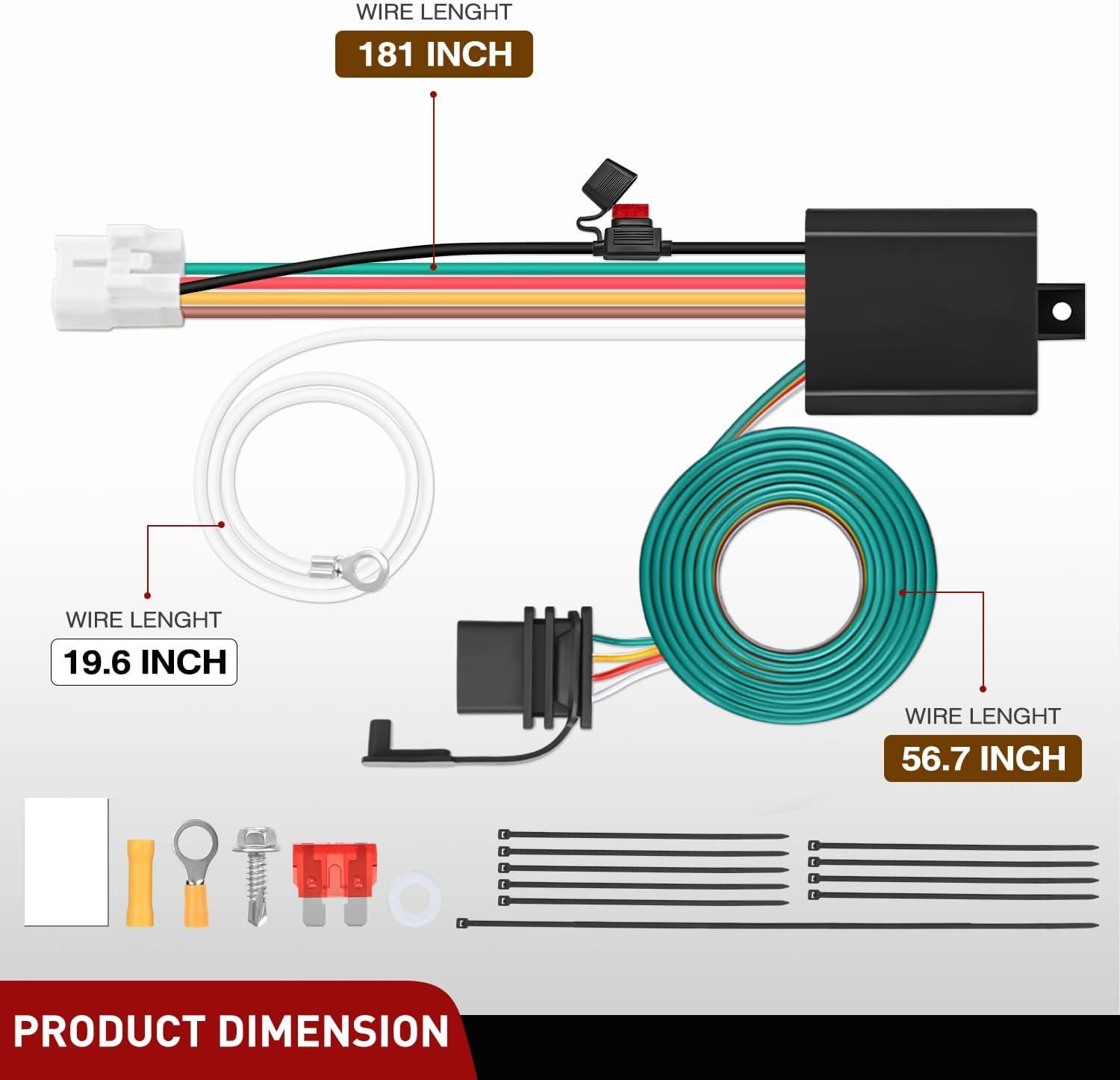 imageNilight 4 Pin Trailer Wiring Harness Kit 56040 Compatible with Subaru 2009 2010 2011 2012 2013 2014 2015 2016 2017 2018 2019 2020 2021 2022 2023 2024 Forester Outback XV Crosstrek Forester AscentSubaru 20092024