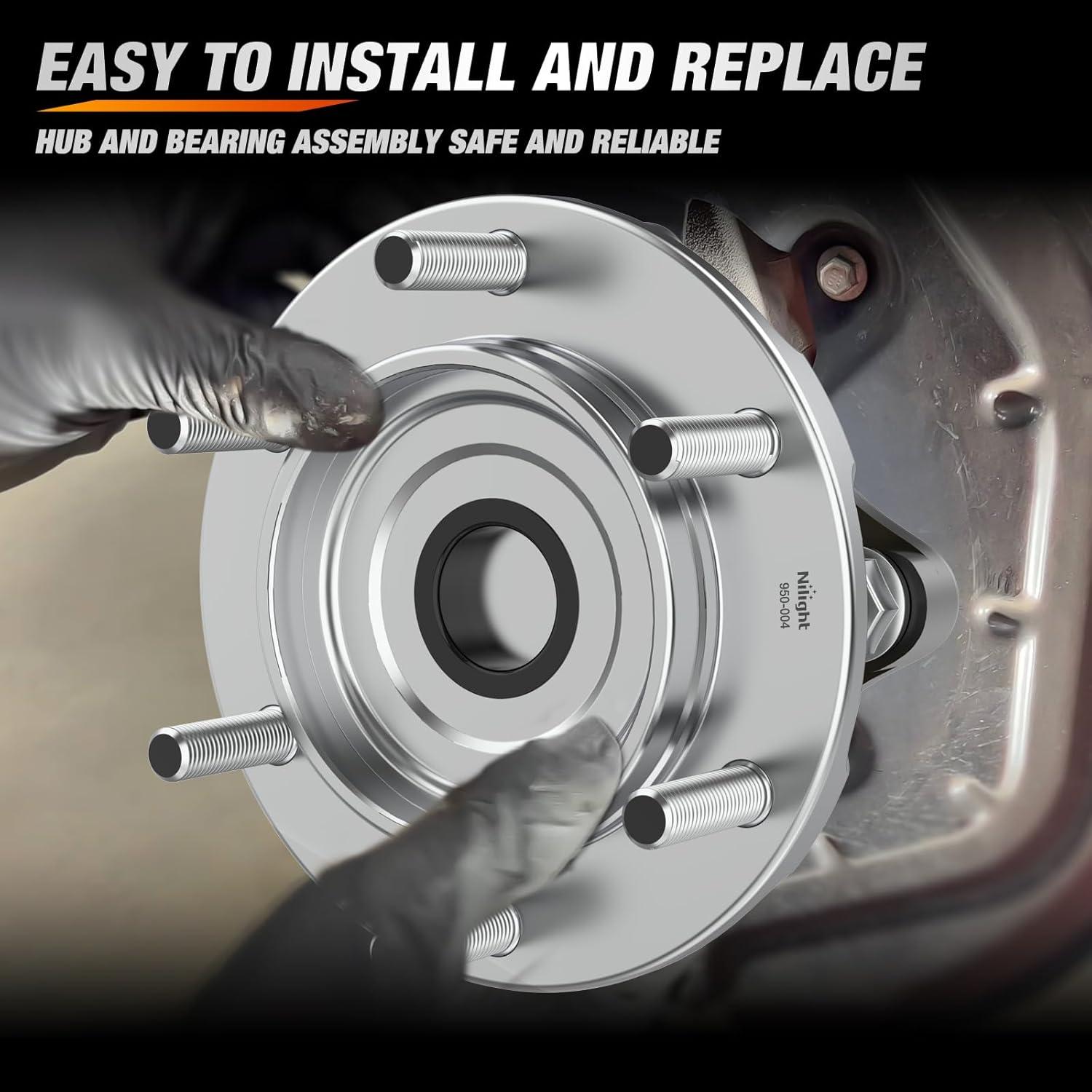 imageNilight Front Wheel Hub and Bearing Assembly for Chevy Impala 2000 2002 2003 2004 2005 2006 20072011 Buick Lacrosse Allure 20052009 Cadillac DTS Eldorado Buick Century 5 Lug wABS OEM 513121Toyota Tacoma 20052019 2WD