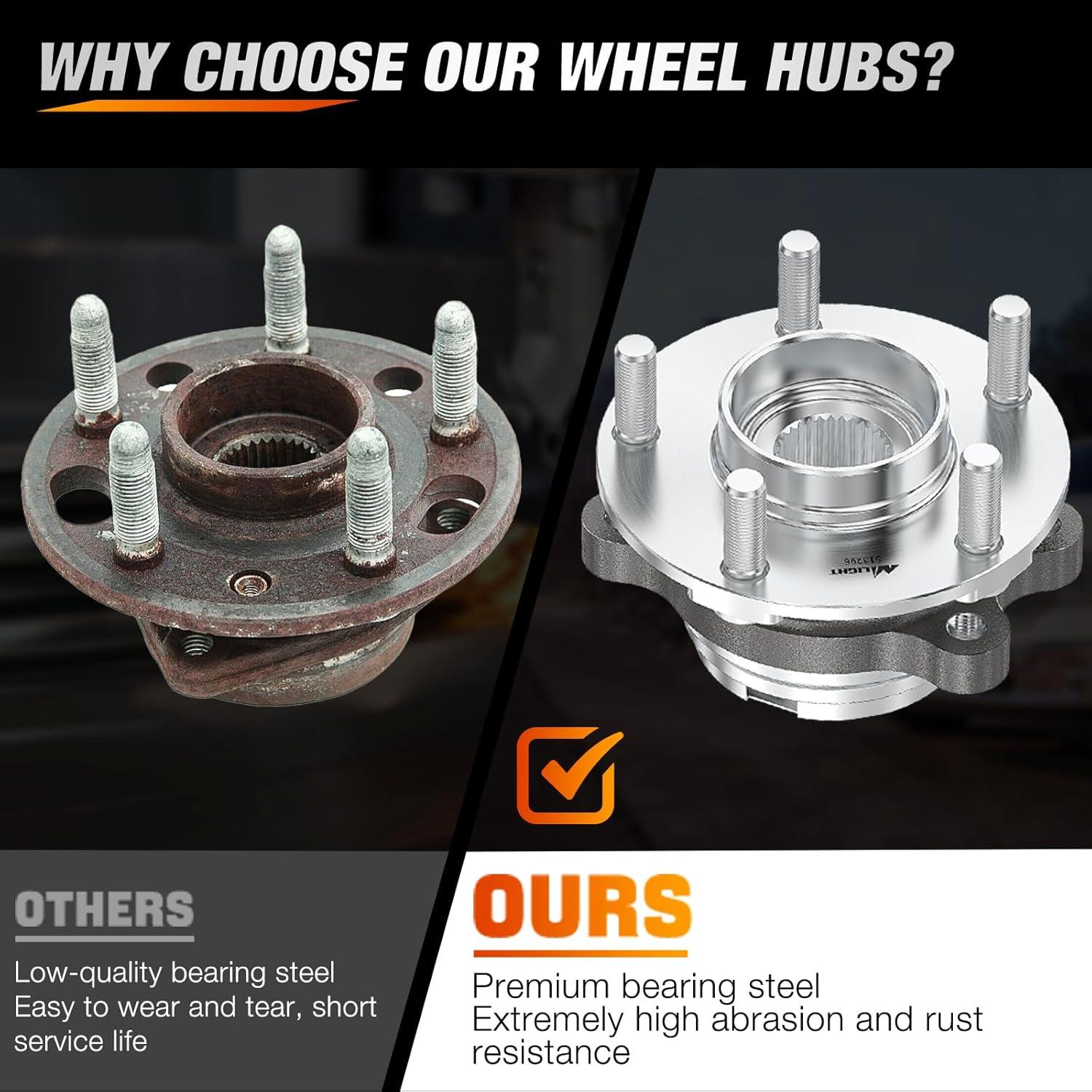 imageNilight Front Wheel Hub and Bearing Assembly for Chevy Impala 2000 2002 2003 2004 2005 2006 20072011 Buick Lacrosse Allure 20052009 Cadillac DTS Eldorado Buick Century 5 Lug wABS OEM 513121Nissan Altima 20072018 Front