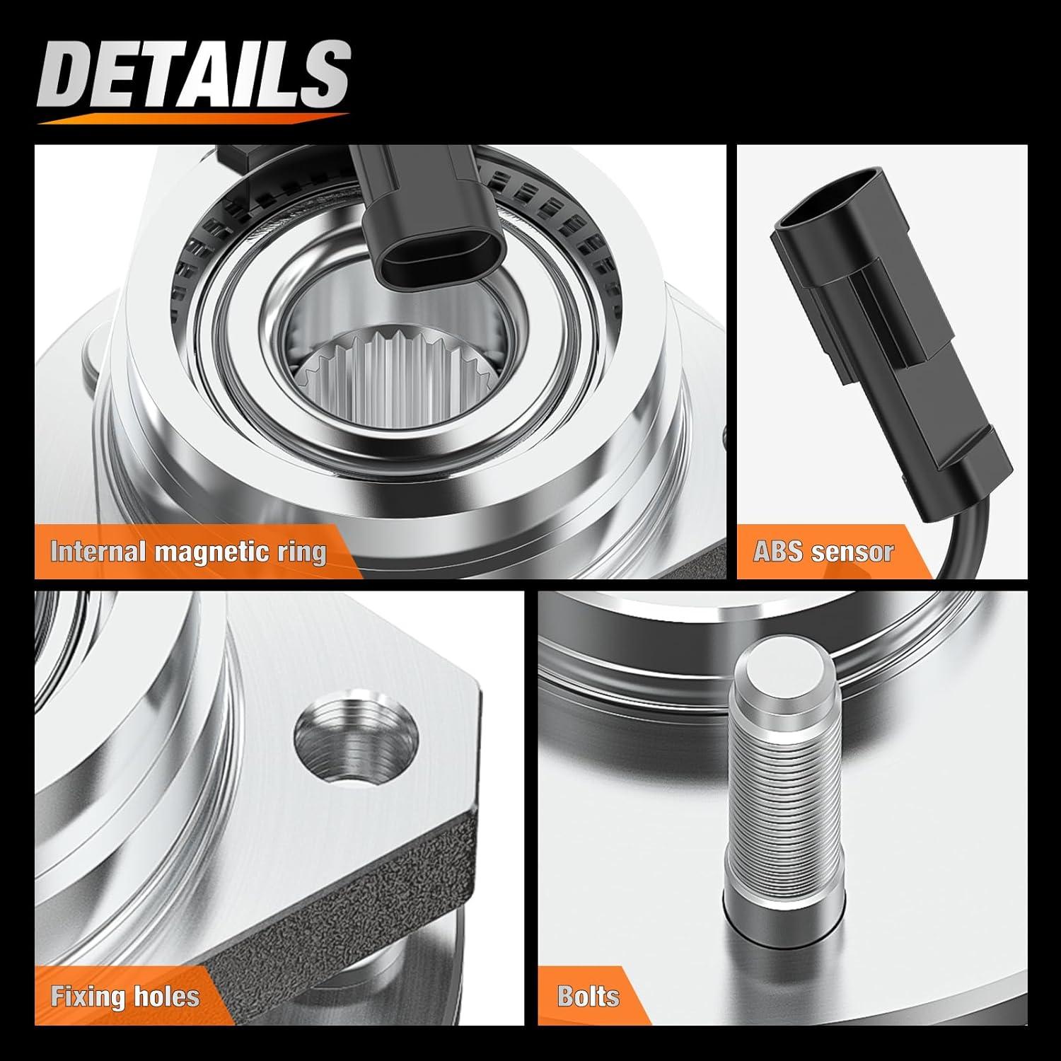 imageNilight Front Wheel Hub and Bearing Assembly for Chevy Impala 2000 2002 2003 2004 2005 2006 20072011 Buick Lacrosse Allure 20052009 Cadillac DTS Eldorado Buick Century 5 Lug wABS OEM 513121Chevrolet Malibu 20042012