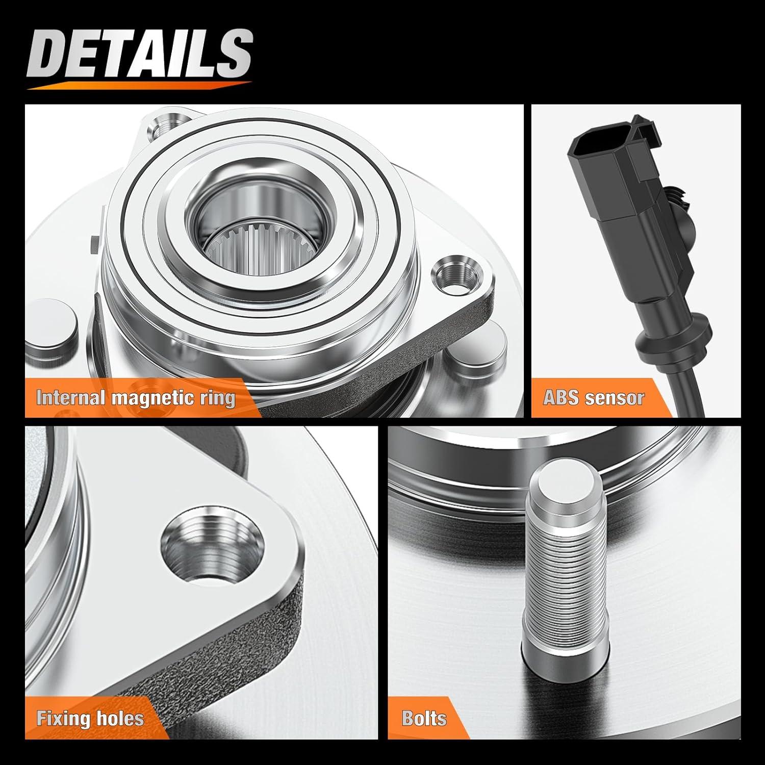imageNilight Front Wheel Hub and Bearing Assembly for Chevy Impala 2000 2002 2003 2004 2005 2006 20072011 Buick Lacrosse Allure 20052009 Cadillac DTS Eldorado Buick Century 5 Lug wABS OEM 513121Silverado 1500 200720134WD