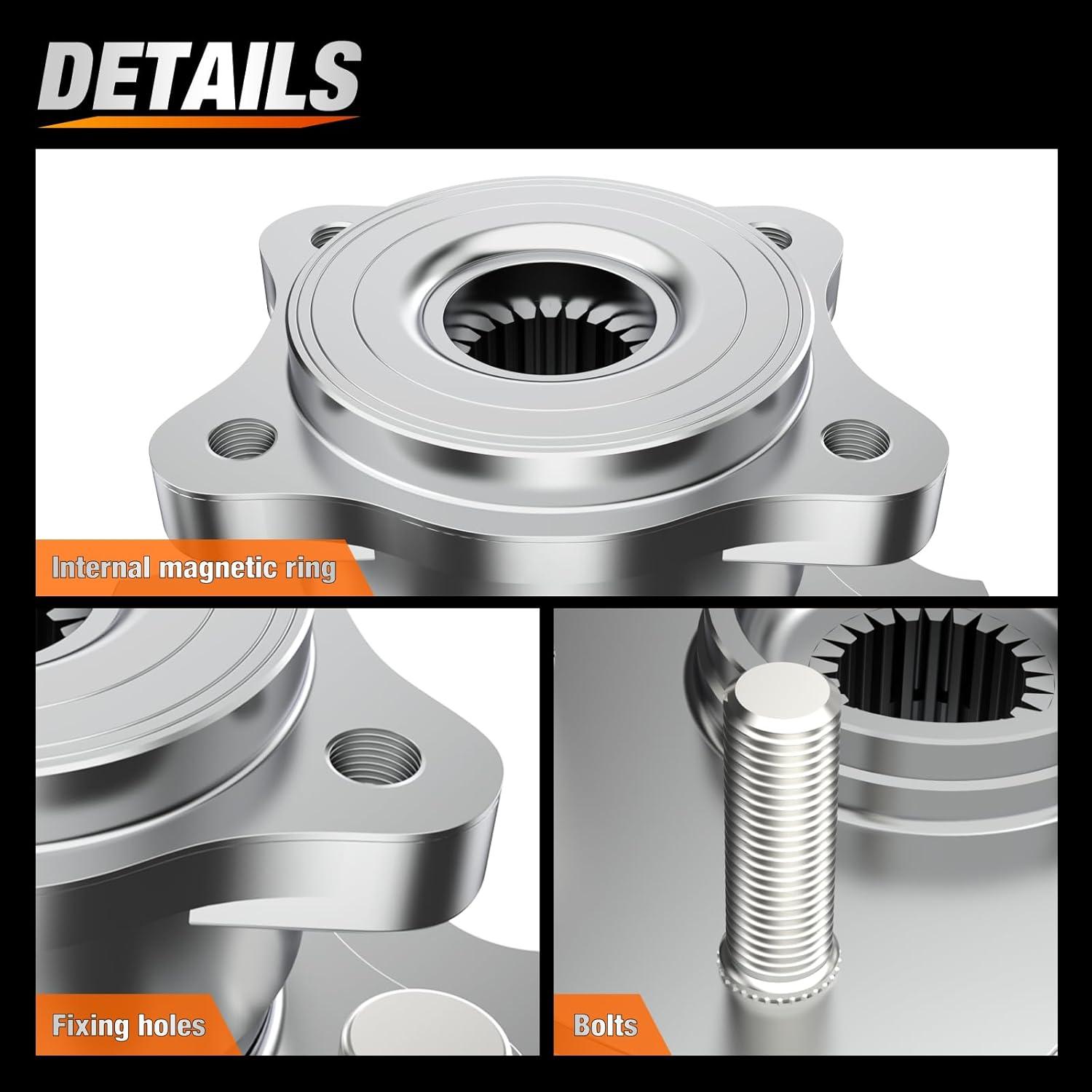 imageNilight Front Wheel Hub and Bearing Assembly for Chevy Impala 2000 2002 2003 2004 2005 2006 20072011 Buick Lacrosse Allure 20052009 Cadillac DTS Eldorado Buick Century 5 Lug wABS OEM 513121Toyota RAV4 20062018 4WD