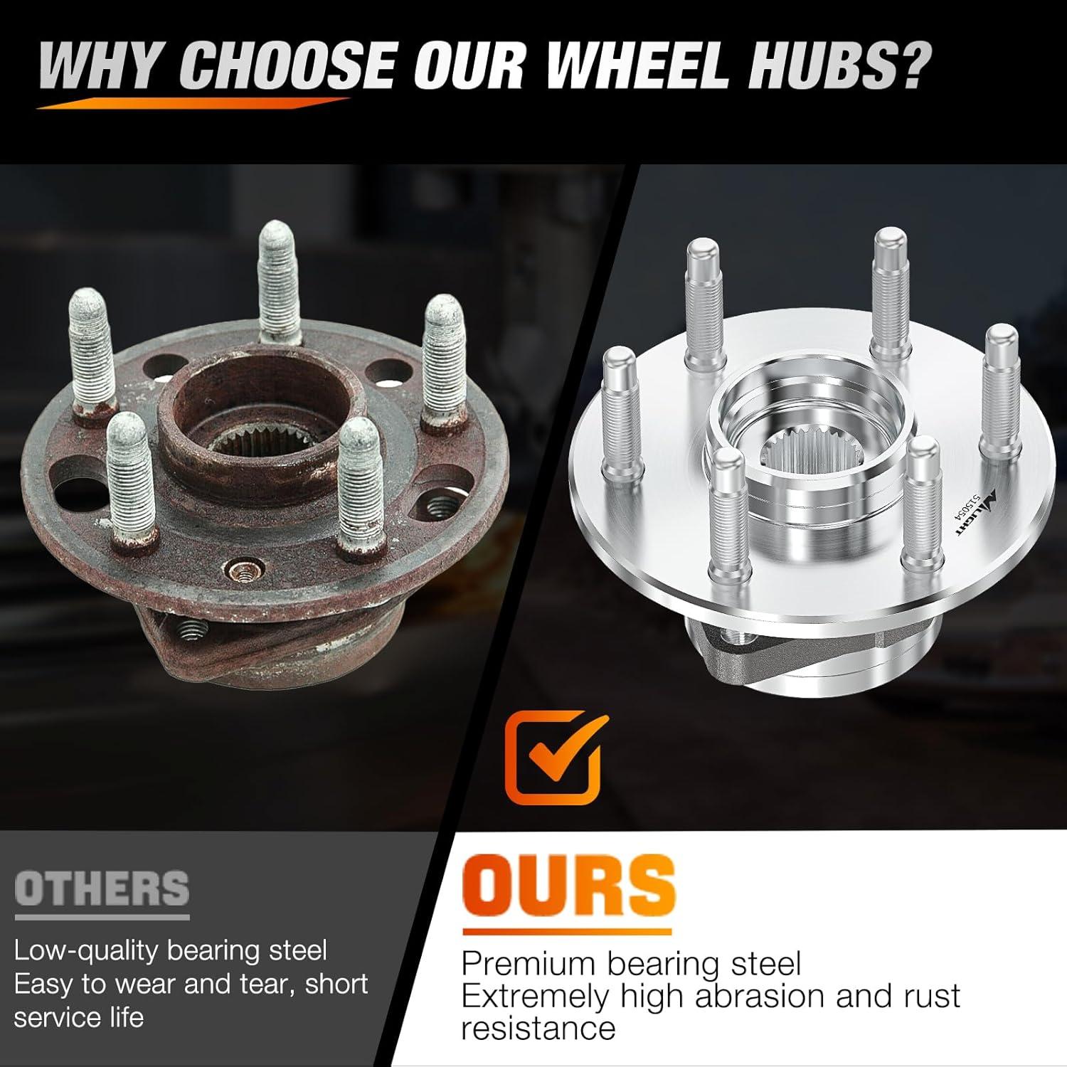 imageNilight Front Wheel Hub and Bearing Assembly for Chevy Impala 2000 2002 2003 2004 2005 2006 20072011 Buick Lacrosse Allure 20052009 Cadillac DTS Eldorado Buick Century 5 Lug wABS OEM 513121Silverado 1500 199920072WD